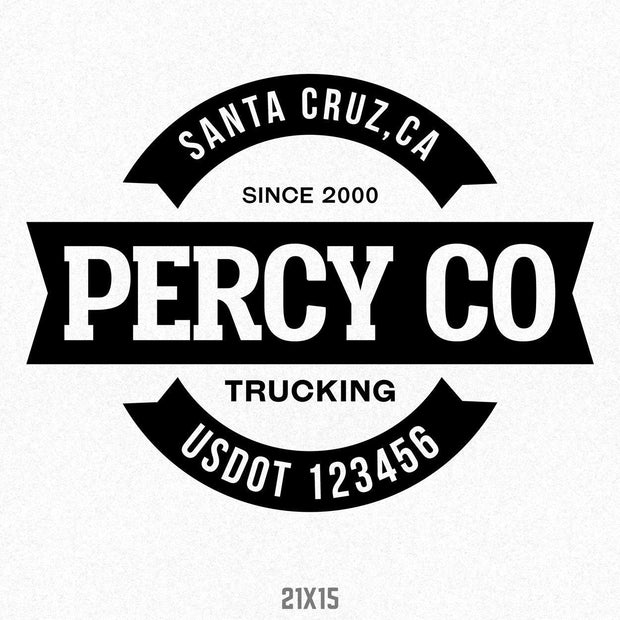 Company Name Truck Decal, (Set of 2)