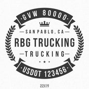 Company Name Truck Decal, (Set of 2)