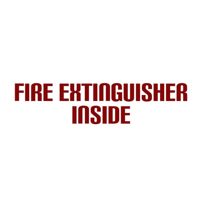 Fire Extinguisher Inside Decal